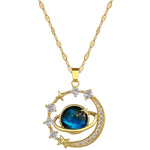 Load image into Gallery viewer, Celestial Ring Pendant Necklace
