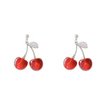 Load image into Gallery viewer, Crimson Drop Cherry Earrings

